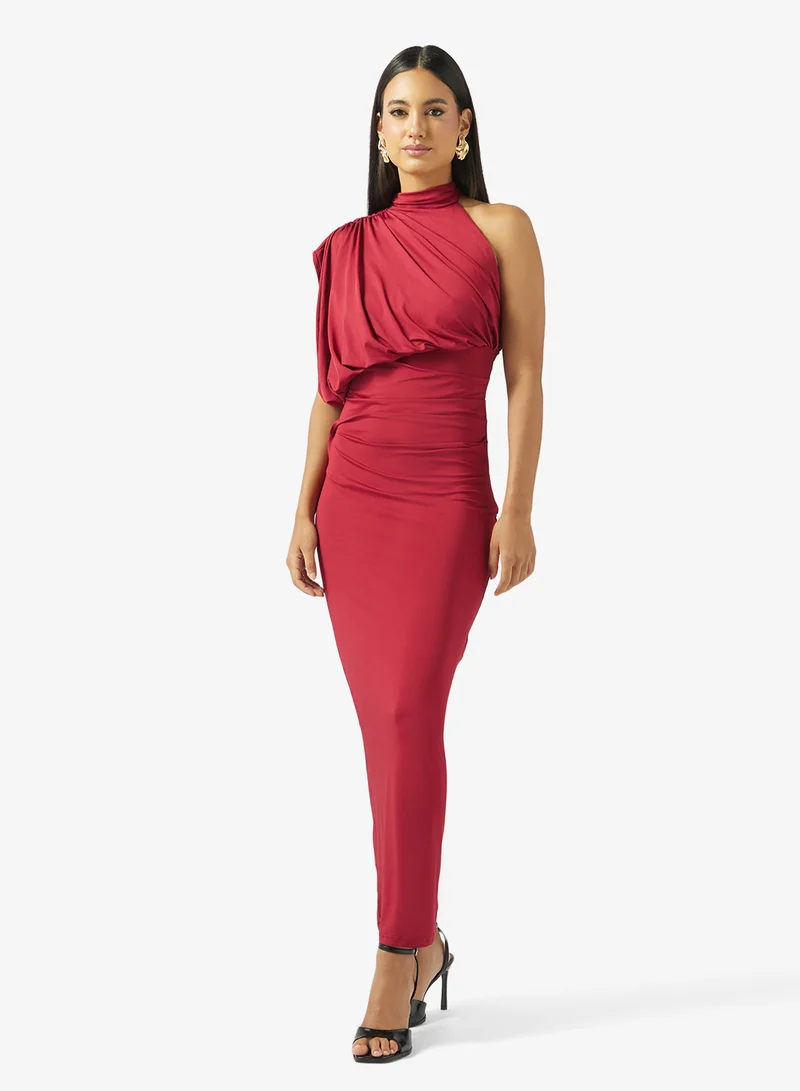 Ella Limited Edition One Shoulder Draped Column Dress